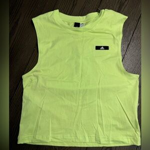Adidas women’s muscle tank small yellow like new